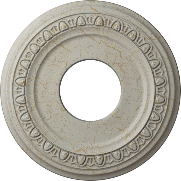 Ekena Millwork Jackson Ceiling Medallion (Canopies up to 7 3/8"), 12 1/4"OD x 4"ID x 1 1/8"P, Pot of Cream Crackle CM12JAPCC - main